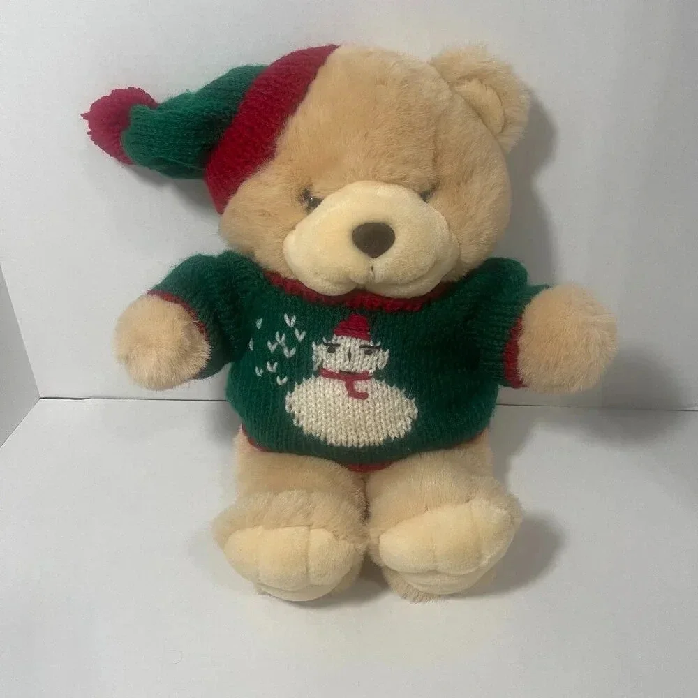 Vintage Christmas Teddy Bear